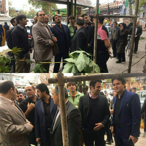 بازديد اعضاي شوراي شهر و شهردار لاهيجان از روند اجراي زيباسازي و مرمت بناي حمام گلشن 